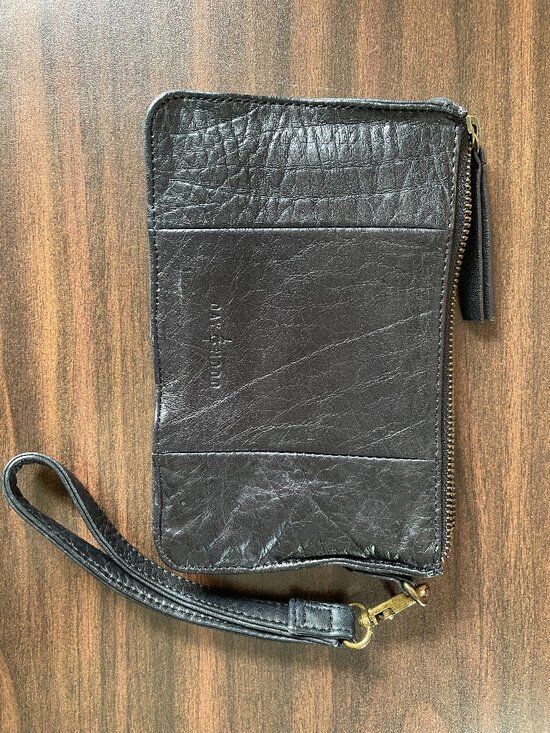 Anthropologie Handbags - Day & Mood Anthropologie Anni Clutch — Black Genuine Leather Wristlet